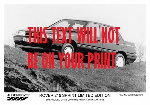Rover 216 sprint poster - 216, of