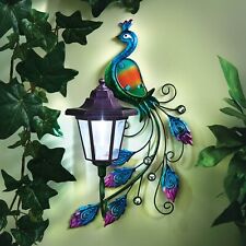 Peacock Wall Art with Solar