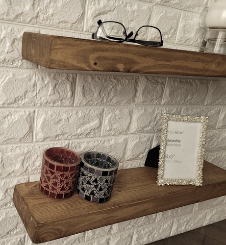 Rustic floating shelf - floating, handmade