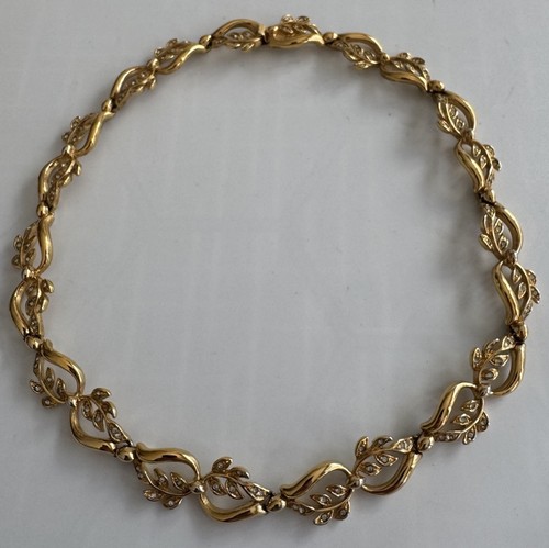 Vintage gold plated rhinestone - gold,