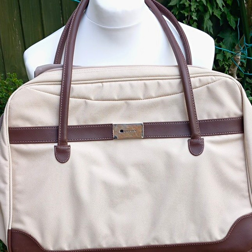 Delsey beige brown nylon - delsey, beige/brown