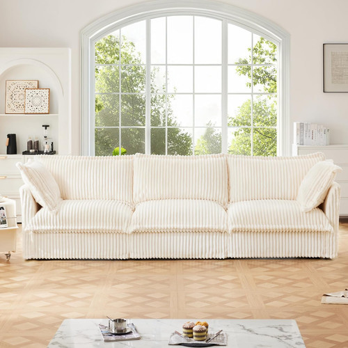 Comfy 120 white corduroy - white,