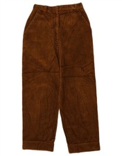 LAURA ASHLEY Womens High Waist Corduroy Trousers UK 8 Small W22 L23 Brown KN02