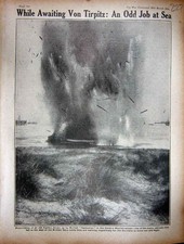 Old Antique Print 1916 Ww1