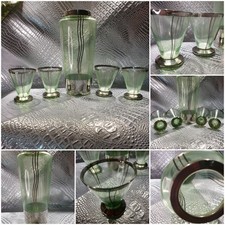 Vintage green & silver Art