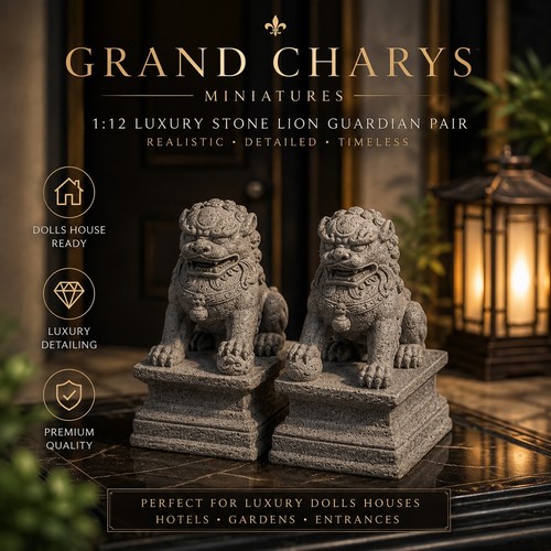 Miniature stone lion - miniature,