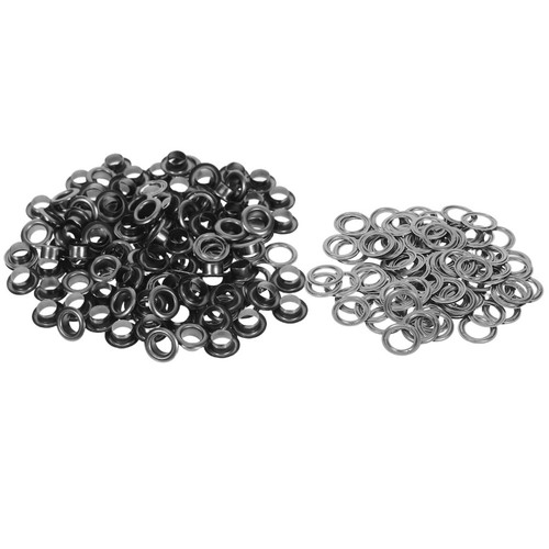 Durable black metal grommets - durable,