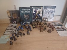 2 warhammer 40k armies painted, Space Marines, Death Guard, Build Manuals 