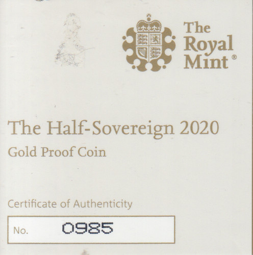 The half sovereign 2020 gold - the,