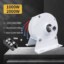 2000W DC 12V 48V Ndfeb Permanent Magnet Generator ac Alternators PMG w/ Base