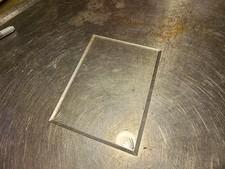 Antique clock BEVELED GLASS PANEL 165 mm x 118.5 mm clockmakers spares