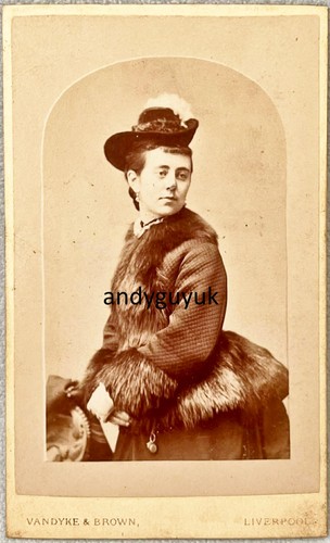Cdv lady fur - in, &