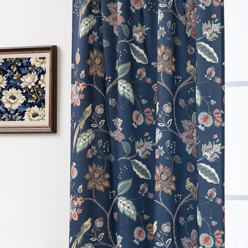 Navy blue vintage floral - vintage,