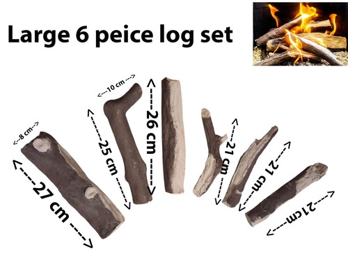 Gas fire logs set of - fire,