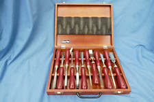 Clarke carving Chisel set with 12 chisels complete in box in used condition