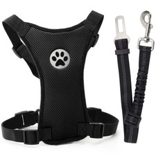 Dog Car Harness Seatbelt Set Pet Vest Harness with Adjustible Safety Seat Belt