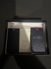 Armani Black Leather Card Holder Wallet