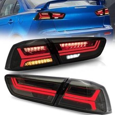 VLAND Smoked Tail Lights For 2008-20 Mitsubishi Lancer EVO X w/Dynamic Animation