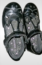 Girls Black School Shoes Unicorn Size 13