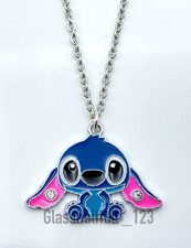 Disney Stitch Necklace Lilo & Stitch Girls Jewellery Charm 18" chain Birthday