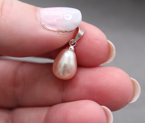 Single fresh water peach pearl - single,