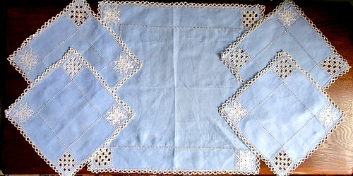 Vintage blue linen - vintage,