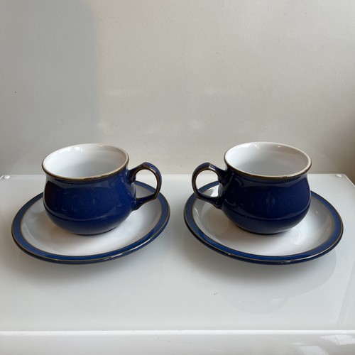 Denby imperial blue teacups - denby,