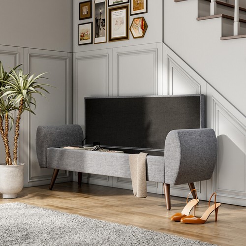 Large upholstered bed end - large,