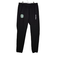 Hibernian Macron Mens Tracksuit Bottoms Logo Size 3XL Black Tapered Leg