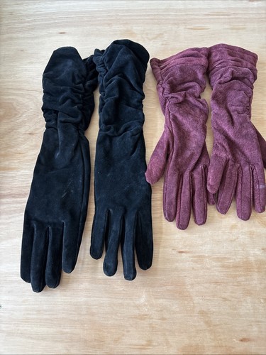 Pair ladies suede long arm - pair,