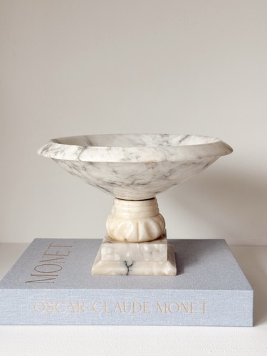 Vintage alabaster compote - alabaster, /