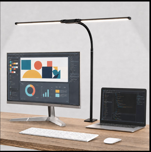 Led desk lamp clamp - lamp, dual