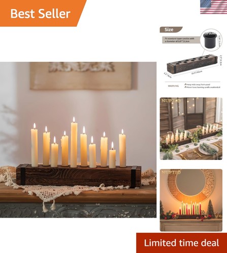 Elegant 42cm wood candelabra - elegant,