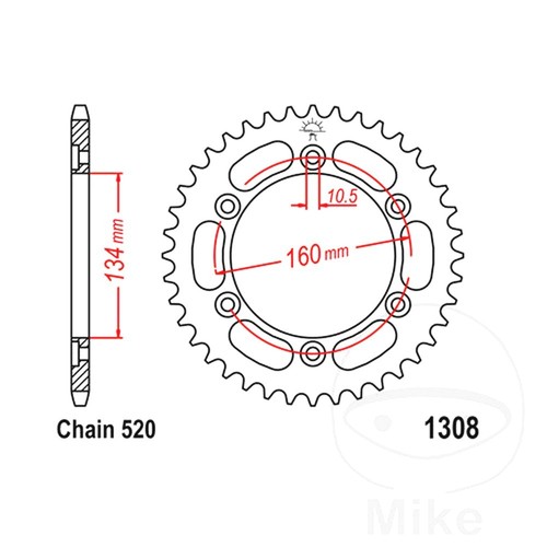 Rear sprocket tooth 520 - rear, 40
