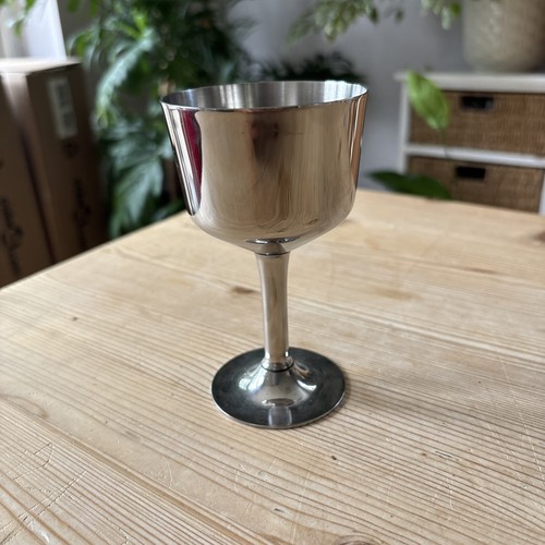 Stainless steel wine goblet - stainless,