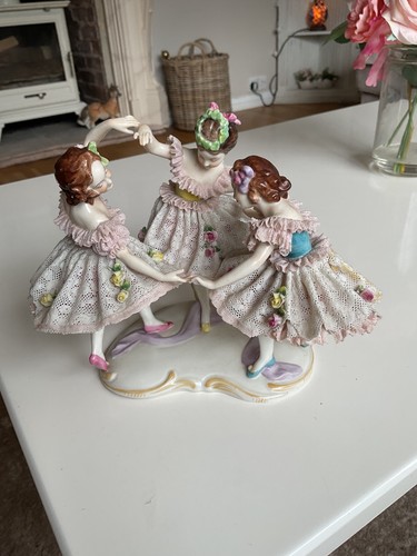 Antique german dresden three - antique,