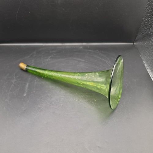 Vintage green glass epergne - green,