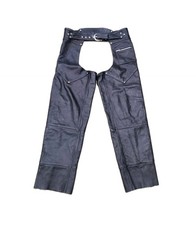 Harley Davidson Leather Chaps Motorcycle Trousers Made in USA Mens L (14)