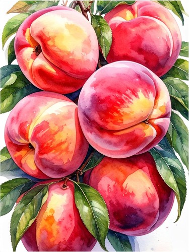 Tile mural peach fruit - tile, still