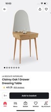 La Redoute Clairoy Oak 1 Drawer Dressing Table (RRP £259.99) EXCELLENT CONDITION