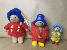 Bundle Of Vintage Paddington Bear Soft Toys & Figures. Inc Rare 1980s Clip Toy