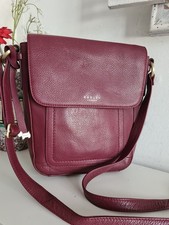 Radley Leather Shoulder Bag Crossbody Messenger Burgundy Small 