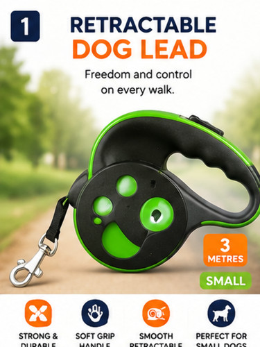 Retractable dog lead - 3m, 5m
