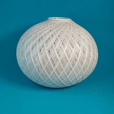 Vintage pale pink spun woven fibreglass ceiling light shade Atomic globe retro
