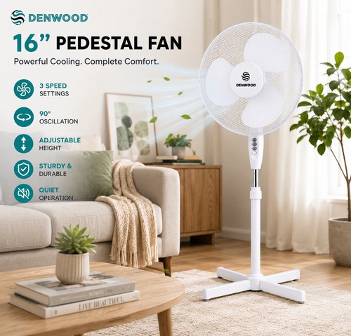 Pedestal fan oscillating - pedestal, 16''