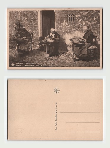 Postcard bruges lace makers - postcard,