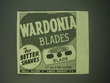1940 Wardonia Blades Ad - For