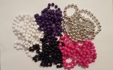 Long Plastic Beaded Necklace Strand Necklace Fancy Dress, 5 colour options 