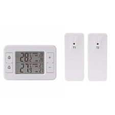 ℃/℉ Digital Wireless Transmitter Indoor/Outdoor Thermometer Temperature Meter