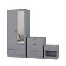 3 Piece Matt Grey Bedroom